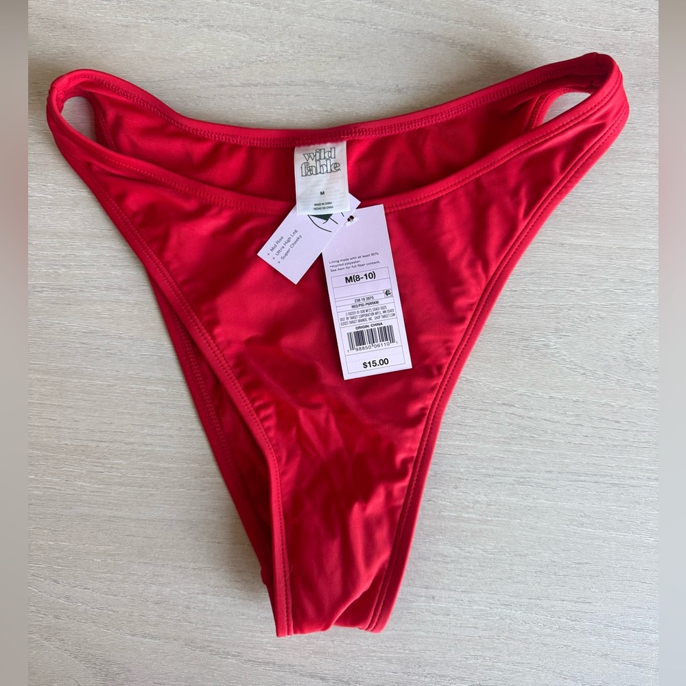 Wild Fable Vibrant Red Bikini Bottom